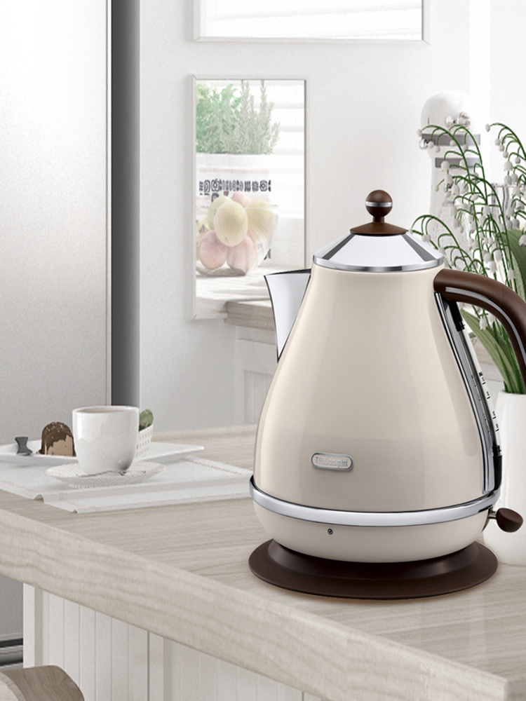 Delonghi/德龙 KBO2001复古304不锈钢1.7L大容量电热水壶烧水壶-图0