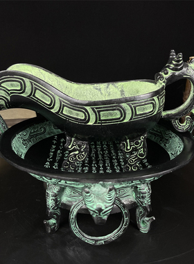 西周青铜器仿古摆件铭文盘史墙盘