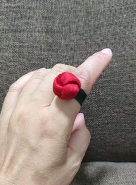 香云纱戒指中国风棉麻国风戒指手工制作戒指中国风指环原创设计