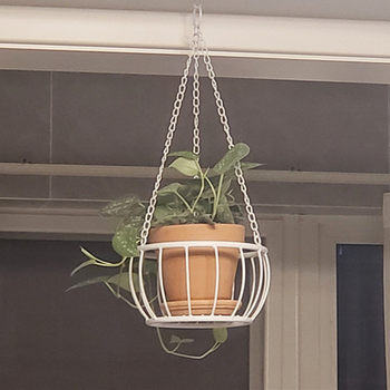 Iron hanging hanging basket ກະຕ່າ hanging hanging basin hanging flower stand pothos hanging orchid pot hanging rack hanging flower pot