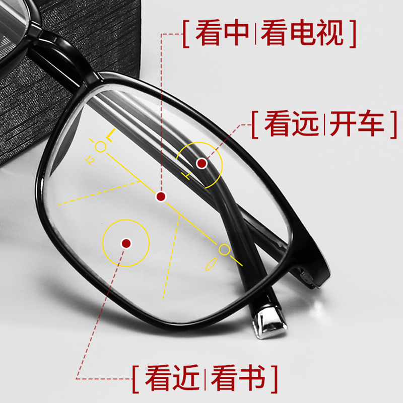 艾诺户外专营店超轻智能老花镜男远近两用高清防蓝光老人护目睛女抗辐射老光眼镜1
