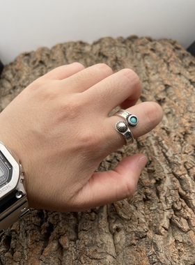 手工情侣戒指S925纯银日系风格