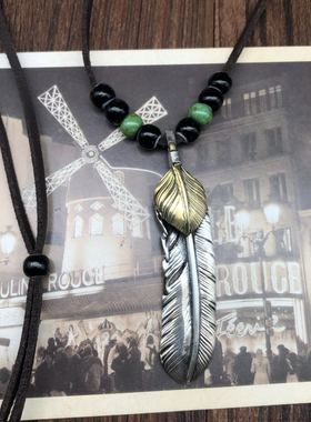 高桥吾郎羽毛925银项链明星同款