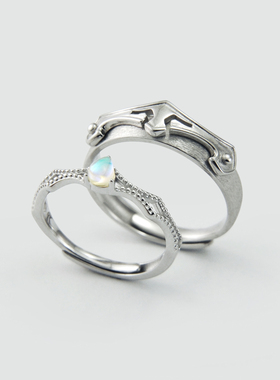 公主风原创开口可调节情侣戒指