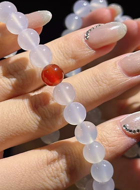 【荔枝冻】天然白玛瑙红玛瑙手链