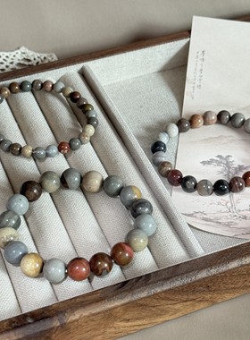 天然石单圈串珠手链情侣饰品