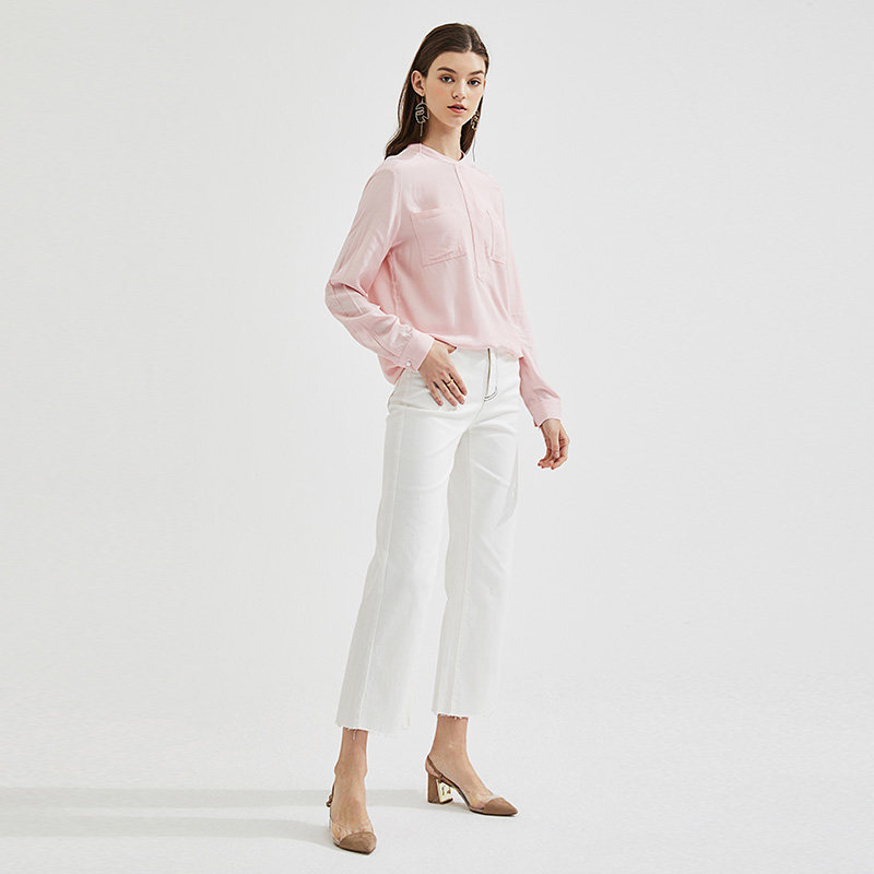 水云间纯色立领2020春季新款衬衫 sedate衬衫