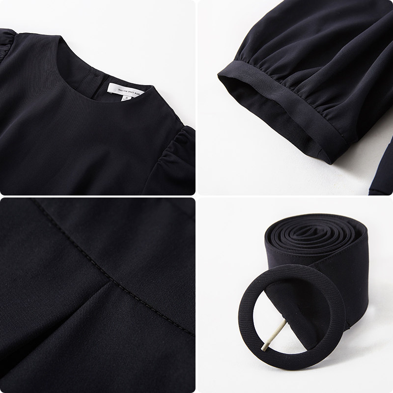 水云间夏季2022新款收腰显瘦连衣裙 sedate连衣裙