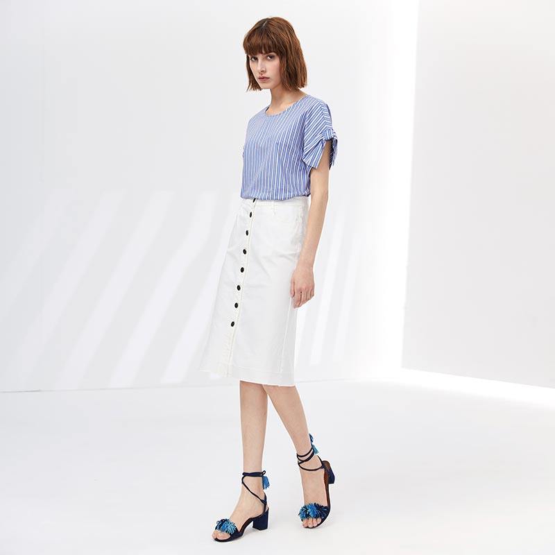 水云间夏季新款韩版宽松纯棉衬衫 sedate衬衫