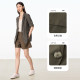 Shuiyunjian Brown Three Quarter Sleeve Small Blazer Women's Acetate Linen Blended Suit Right Shoulder Commuting Style 2026 Summer