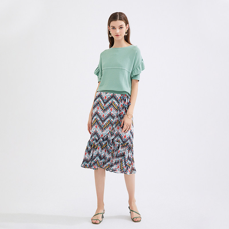 水云间2020春季新款五分袖 sedate毛针织衫