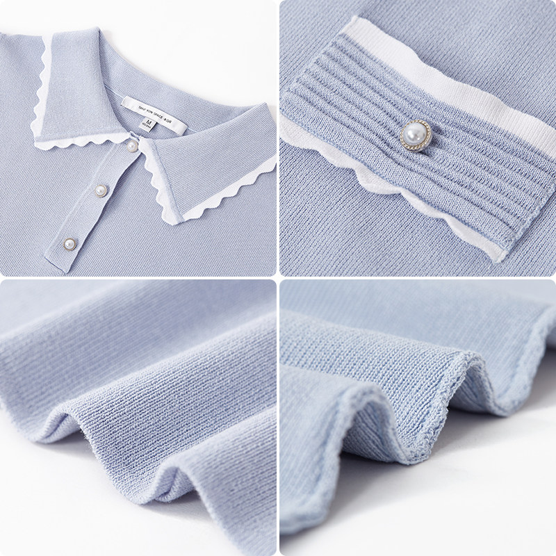 水云间高腰显瘦polo领减龄女连衣裙 sedate连衣裙