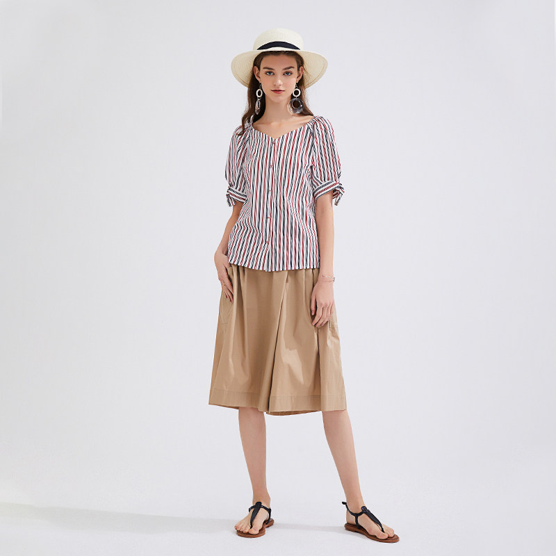 水云间短袖衬衫女设计感小众2020 sedate衬衫