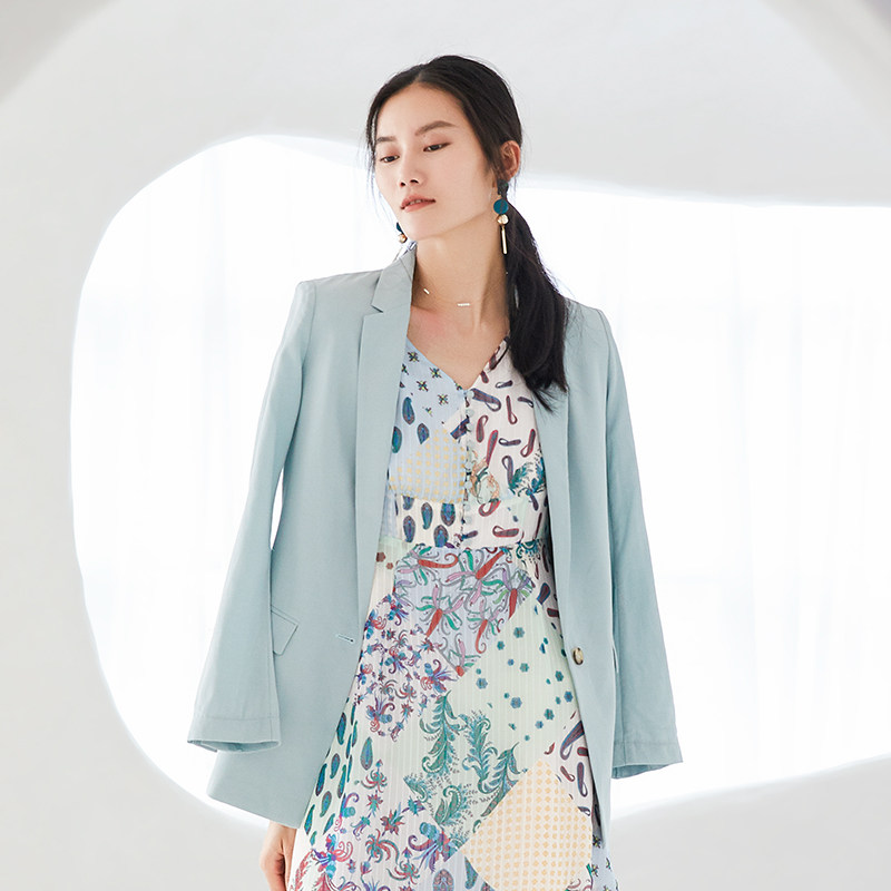 水云间一粒扣西装外套2020纯色 sedate西装