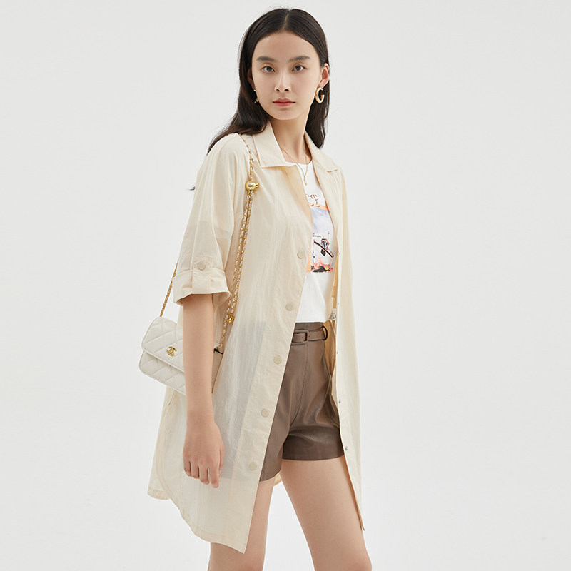 水云间夏季百搭中长款夏半袖风衣 sedate风衣