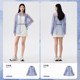 Shuiyunjian ກາງແຈ້ງນຸ່ງເສື້ອ tulle ເສື້ອ jacket ແມ່ຍິງ dopamine ແຂນຍາວເສື້ອ lapel ເທິງວ່າງ 2026 summer