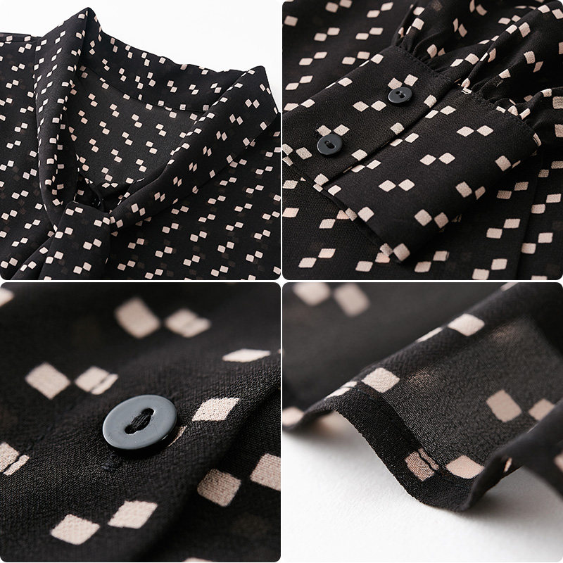 水云间灯笼袖印花女士2020新款衬衫 sedate衬衫