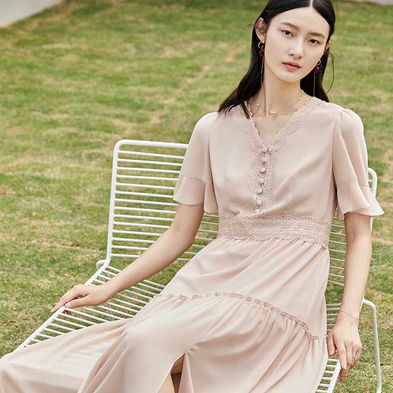 中长款连衣裙水云间新品雪纺裙子 sedate连衣裙