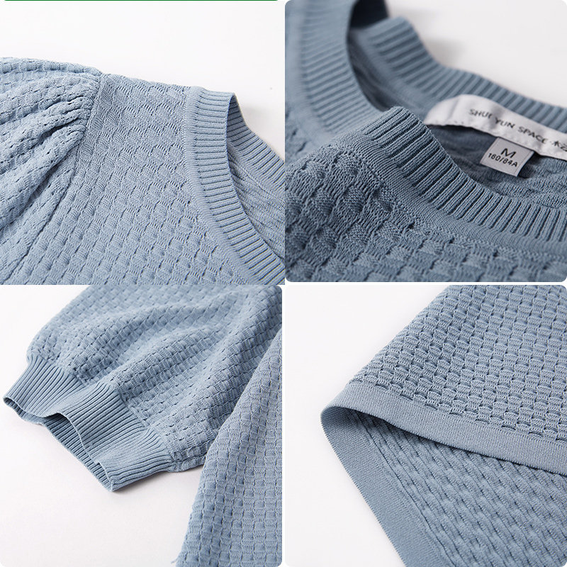 水云间短袖针织宽松显瘦a字连衣裙 sedate连衣裙