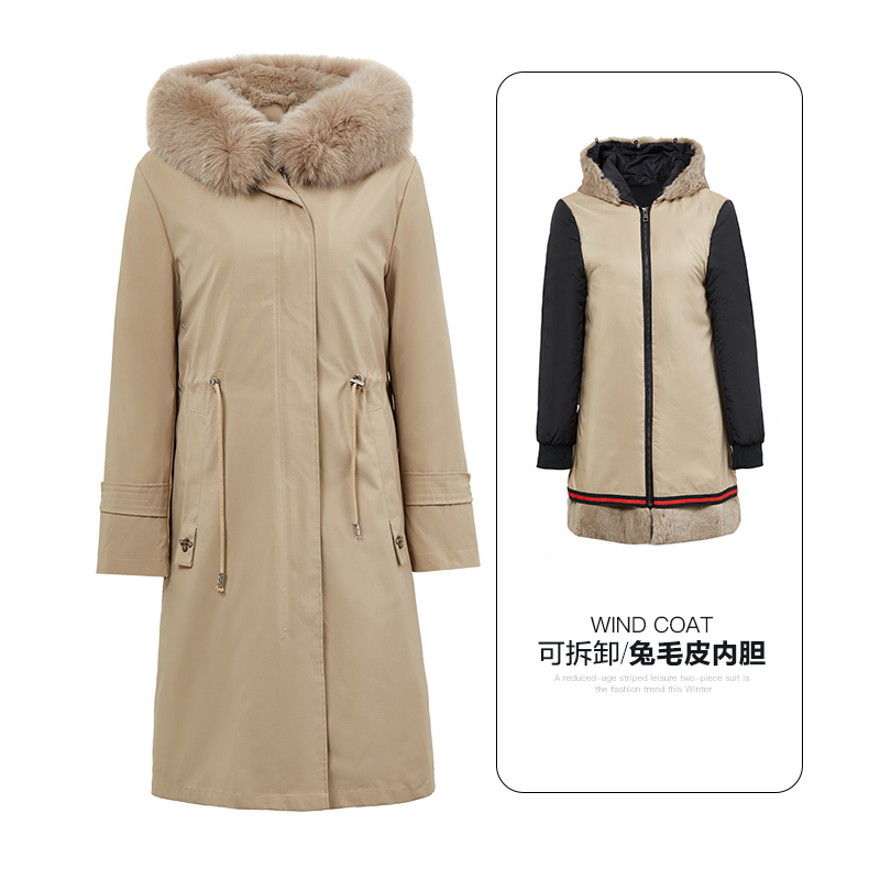 【商场同款】水云间大毛领派克服风衣 sedate风衣