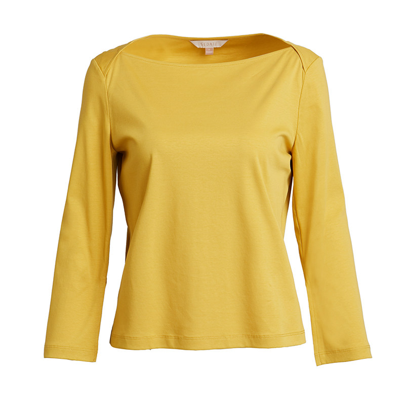 水云间纯棉一字领2020春季新款t恤 sedateT恤