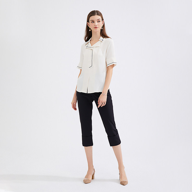 水云间薄款短袖衬衫女2020年夏季 sedate衬衫