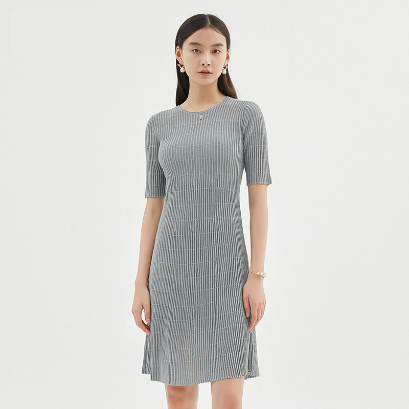 水云间纯色高腰中长裙夏季连衣裙 sedate连衣裙