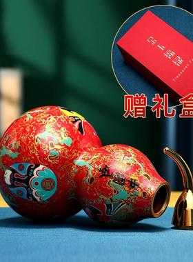 黄铜大漆葫芦摆件国粹京剧变脸家居客厅玄关办公室装饰品礼品送礼