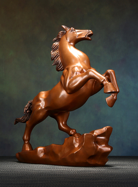 马到成功紫铜中式风送礼品摆件