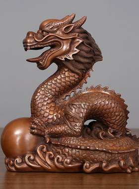 纯铜生肖龙祥中式风乔迁装饰品