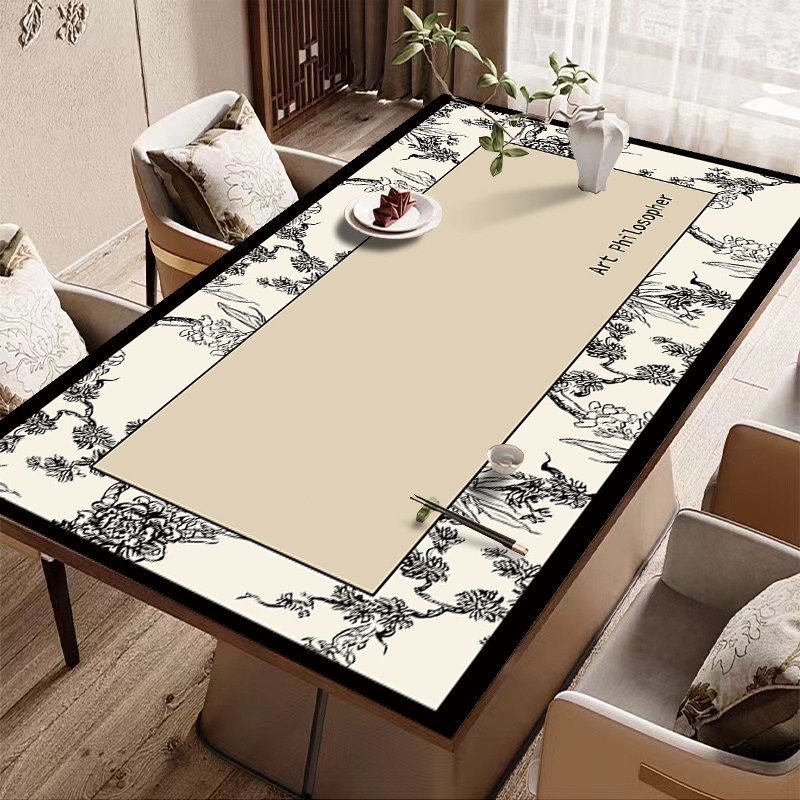 美式复古桌布防水防油餐桌垫防烫耐脏免洗pvc氛围高级感茶几垫子,淘宝优惠券,粉丝福利购,淘宝优惠卷