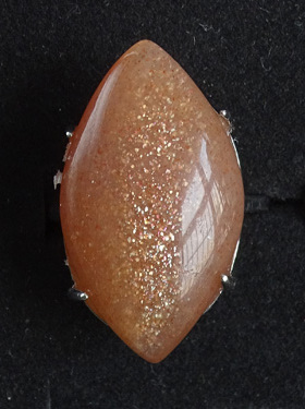 水玉冰魄天然太阳石戒指 真品太阳石指环指圈 女款男款一图一物