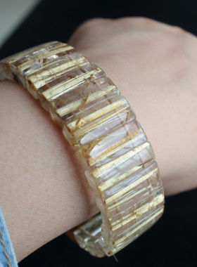 天然钛晶手排发晶手牌男女款手串