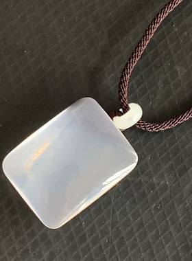 天然白水晶平安无事牌大号方牌