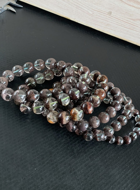 天然红幽灵手链水晶手串