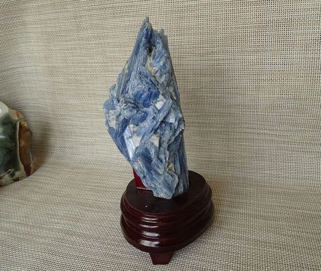 水玉冰魄天然蓝晶石摆件天蓝矿标原石摆件家居摆件多