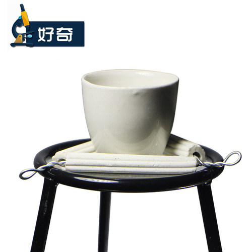 泥三角 坩埚架 理化瓷耐高温化学实验坩埚加热支架器材Ceramic Tube Iron Wire Mud Triangle Crucible Rack - 图3