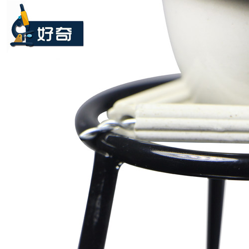 泥三角 坩埚架 理化瓷耐高温化学实验坩埚加热支架器材Ceramic Tube Iron Wire Mud Triangle Crucible Rack - 图2