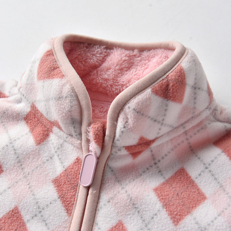 女童秋冬摇粒绒毛毛外套加绒加厚秋装新款儿童装卫衣抓绒宝宝保暖