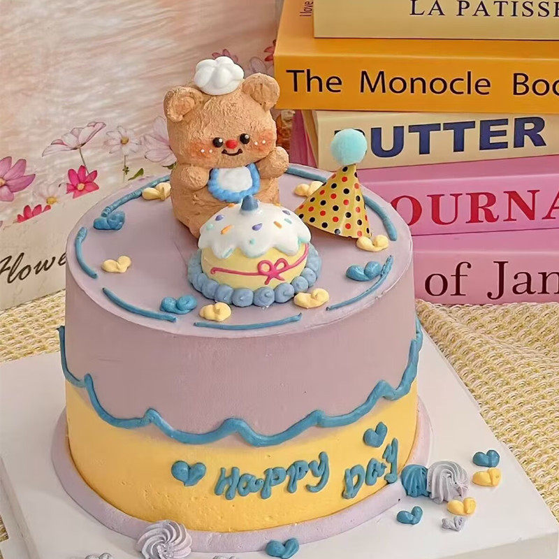 情侣kt猫黄油小熊趴趴狗西高地卡通兔成品蛋白糖生日蛋糕装饰摆件,淘宝优惠券,粉丝福利购,淘宝优惠卷