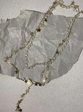 装饰性感y形长款项链星星多层