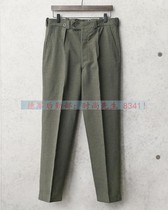 Public hair Belgian Army version grey wool warda long pants ancient with European version of bronzed pure wool uniform pants