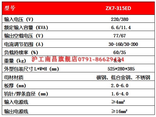 上海沪工电焊机ZX7-315/400两用220V380V双电压逆变直流工业焊机-图2