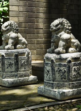 镇宅招财狮子中式家居摆件