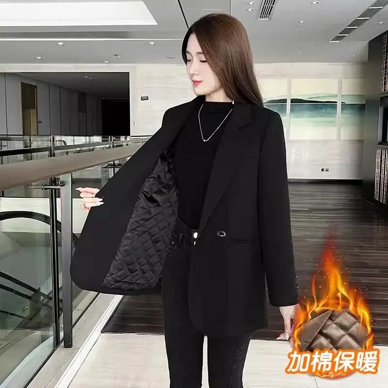 加棉西装外套女秋装新款2023年爆款高级感休闲显瘦小个子西服上衣