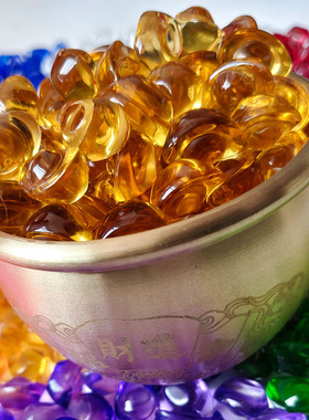 黄水晶招财元宝摆件送礼玩具