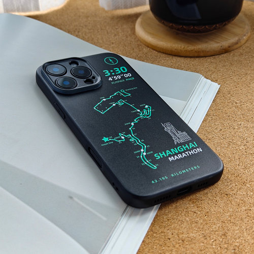 跑步上海马拉松路线图手机壳适用iPhone17Promax定制个人PB成绩苹果16/15/14/13华为mate小米vivo300荣耀OPPO - 图2