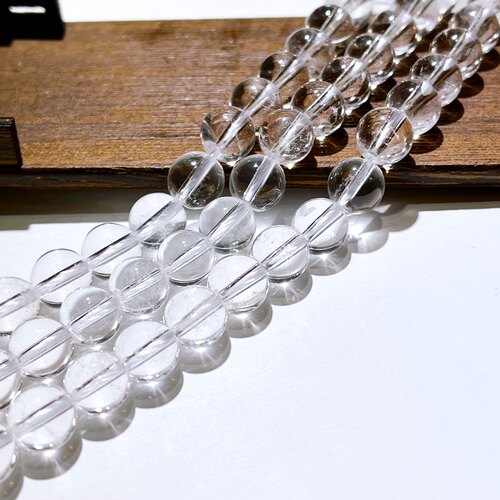 天然白水晶半成品 DIY手工饰品配件 串珠散珠天然水晶饰品 - 图3