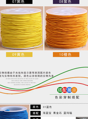 进口包芯弹力线穿手链皮筋松紧线diy手工佛珠手串绳0.8-1.2MM