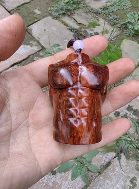绿檀新款紫檀木雕八块猛男腹肌肌肉原木姐妹闺蜜神器解压手把送礼